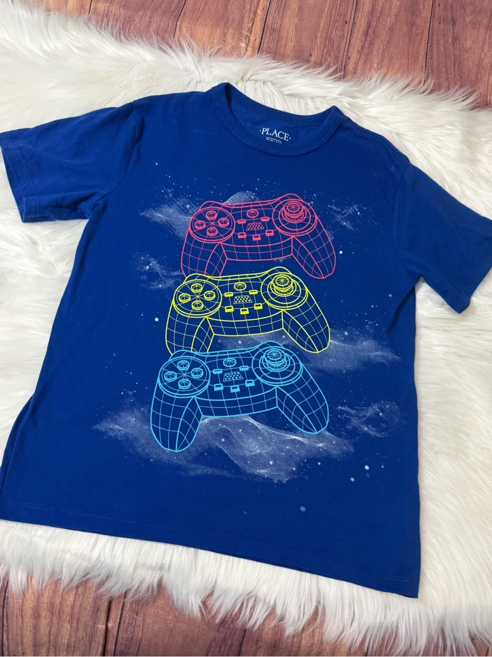 The Children’s Place Blue Graphic T-Shirt - Boys Size M (7/8)